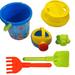 PMU kids Beach Sand Toy Set Outdoor Sandbox Beach Molds, Bucket, Shovel Tool (fishes Kit) Pkg/1 Plastic in Blue | Wayfair 115-201551-002