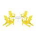 POLYWOOD® x AllModern 5 Piece Multiple Chairs Seating Group Plastic in White | Outdoor Furniture | Wayfair PWS1979-1-LE