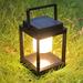 RIDALUX 7.4" Battery Powered Integrated LED Solar Outdoor Lantern in Black | 7.4 H x 5.35 W x 5.35 D in | Wayfair SSTF-1P