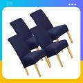 Hokku Designs Stretch Box Cushion Dining Chair Slipcover in Red/Blue | 27 H x 19 W x 19 D in | Wayfair F6613DA56DC34EB1B88BDA67F3943322