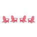 Rosecliff Heights Hartington Wood Outdoor Adirondack Chair Plastic/Resin in Pink | 35 H x 29 W x 36 D in | Wayfair 4078BA65B0EE477DBAF4CA84D2A5028A