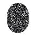 Black/White Oval 5' x 8' Area Rug - Everly Quinn Ellerslie Animal Print Machine Woven Nylon Area Rug in Black Nylon | Wayfair