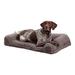 Tucker Murphy Pet™ Millie Sherpa Sofa Dog Bed Polyester in Orange/White | 8 H x 36 W x 24 D in | Wayfair 88AE91BB4D064C638EC7EA6ED5CDF27C