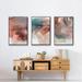 Wexford Home Red Ochre Abstract I Framed On Canvas 3 Pieces Print Metal | 40 H x 90 W x 2 D in | Wayfair CF11-S6156-FLN101