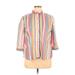 IZOD Long Sleeve Button Down Shirt: Pink Tops - Women's Size 1X