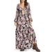 On Holiday Floral Cutout Long Sleeve Maxi Dress