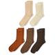 MINYMO Unisex Kids Ankle Bamboo (5-Pack) Socken aus Bambus-Viscose, Cocoa Brown, 23