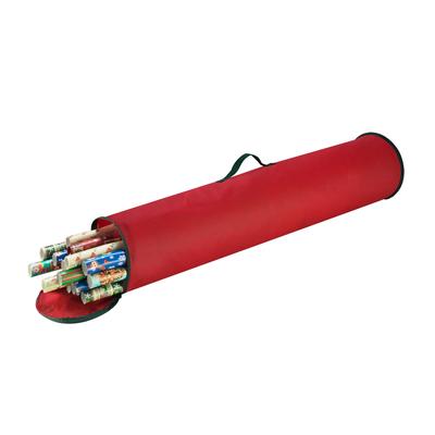 Elf Stor Christmas Gift Red Polypropylene Stand Up 40.5-inch Wrapping Paper Wrap Storage Bag