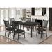 Serra Matte Black 7-Piece Dining Table Set