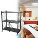 3 Layer Movable Kitchen Shelf Floor-Standing Storage Shelf Carbon Steel Shelf