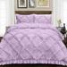 King/Cal King Size Microfiber Duvet Cover Diamond Ruffle Ultra Soft & Breathable 3 Piece Luxury Soft Wrinkle Free Cooling Sheet (1 Duvet Cover with 2 Pillowcases Lilac)
