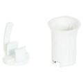 Vickerman White C9 Snap-On Socket SPT-1 18 Wire Gauge package of 25. Made of plastic. Compatible with 18 wire gauge SPT-1 blank wire.
