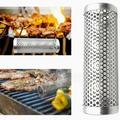 GYZEE 12In Stainless Steel Bbq Grill Smoker Box Tube For Wood Pellet Pipe Smoking Meat