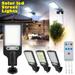 QJUHUNG LED Solar Street Light 2.5W Solar Wall Light w/1200mAh Battery IP65 Waterproof Motion Sensor Light 3 Lighting Modes Parking Lot Light w/Remote Control for Garden Deck Yard Garage