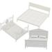 1 Set of Mini House Furniture DIY Mini Bed Furniture Miniature Bed Toy Mini House Bed