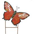 Inch Metal Butterfly Garden Stake Outdoor Decorative Stakes Butterfly Decor Whimsical Butterfly Stake Yard Art Ornaments (Red)