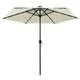 Dcenta Parasol with LED Lights and Aluminum Pole 106.3 Sand White