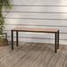 Dcenta Patio Bench 43.3 Steel and WPC Brown and Black