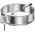 TURBRO Stainless Steel Rotisserie Ring Kit for 22 Inch Charcoal Kettle Grill - Includes 4W Electric Motor 5/16 Square Spit Rod Meat Forks Counterweight - Ideal for Outdoor BBQ and Gatherings