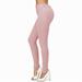 Gubotare Pants for Women Dressy Casual Capri Pants for Women Casual Summer Pull On Yoga Dress Capris Work Jeggings Golf Crop Pants with Pockets (Pink L)
