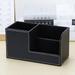 Reduce!Leutsin PU Leather Office Desk Pen Pencil Holder Multi-functional Desktop Organizer Storage Box Business Card Pen Pencil Mobile Phone Remote Control Stationery Holder Home Table Top Organizer