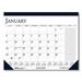 Recycled Two-Color Monthly Desk Pad Calendar with Notes Section 22 x 17 Blue Binding/Corners 12-Month (Jan-Dec): 2024 | Bundle of 5 Each