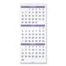 Deluxe Three-Month Reference Wall Calendar Vertical Orientation 12 x 27 White Sheets 14-Month (Dec to Jan): 2023 to 2025 | Bundle of 5 Each