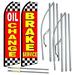 Oil Change/Brake Service - 2 Pack of Swooper Feather Flag Sets - Includes 2 Swooper Feather Flags (Pictured) 2 Flagpoles and 2 Ground Spikes