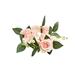 Simulation Rose Wreath 20Cm Candlestick Wreath Christmas Decoration Window Prop Table Wedding Decoration Flowers