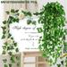 Vine with Light Artificial Ivy Garland Fake Plant with 100 LED Strings Fake Vine with Fairy Light Suitable for Bedroom Home Garden Wedding Wall Green Decoration