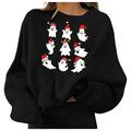 Women s Funny Ugly Christmas Long Sleeve Funny Print Top Hiliarious Holiday Comfy Pullovers