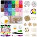 6100 Pcs Clay Beads for Bracelet Making Kit Polymer Clay Beads Jewelry Making Kit for Girls Clay Bead Set with Letter Beads 24 Colors Flat Round Heishi Beads for Necklace DIY Craft