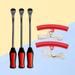 Tire change kit 5 in 1 Tire Changing Set Tire Spoon Lever Tools Rim Protector Sheaths (Red)