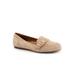 Wide Width Women's Serra Flat Mule by SoftWalk in Oat Milk Suede (Size 11 W)