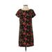 Zara Casual Dress - Shift: Black Floral Dresses - Women's Size X-Small