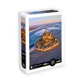 Calypto 3907101 Mont Saint-Michel, 1000 Teile Puzzle mit Soft-Touch, Städtepuzzle mit samtiger Oberfläche, für Erwachsene und Kinder ab 9 Jahren, Frankreich, Normandie, Sandburg