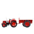 LAGNY Construction Vehicle Model 1/18 Scale For Alloy Die-cast Vintage Tractors With Carriage Souvenir Ornaments (Color : Rood)