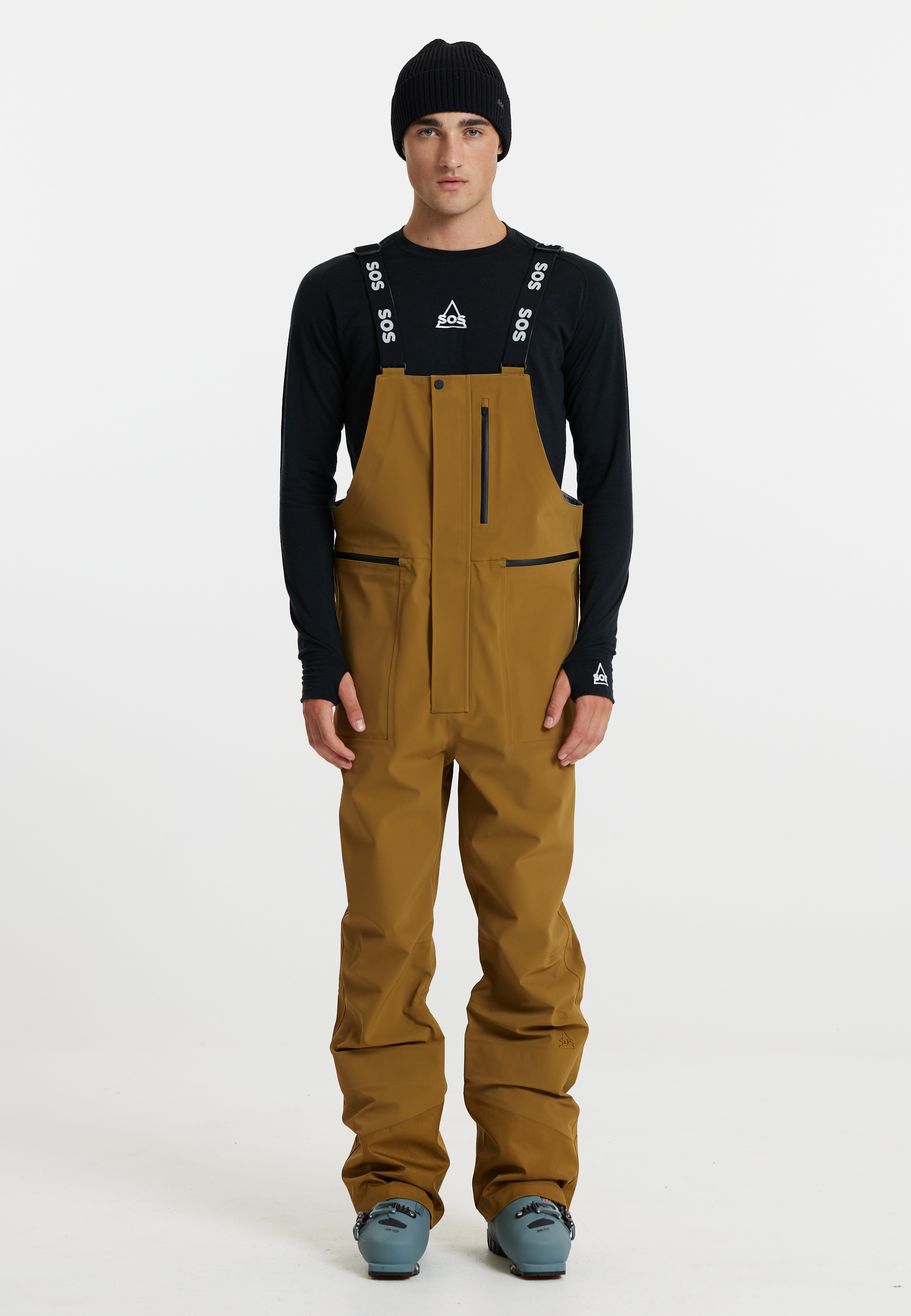 Skihose SOS "Lipno", Herren, Gr. S, US-Größen, gelb (senf), 84% Nylon, 16% Elasthan, unifarben, Hosen, in wasser- und schneefester Qualität Image