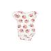 Hb Short Sleeve Onesie: White Floral Bottoms - Size 6-9 Month