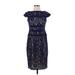 Adrianna Papell Cocktail Dress: Blue Dresses - Women's Size 2