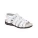 Blair Women's Haband Women’s Dr. Max™ Leather T-Strap Sandals - White - 7 - Medium