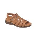 Blair Women's Haband Women’s Dr. Max™ Leather T-Strap Sandals - Tan - 8.5 - Medium