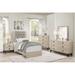 Frederic 3 Piece Gray Modern Fabric Upholstered Panel Bedroom Set