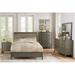 Christiane 6 Piece Gray Modern Faux Leather Upholstered Tufted Panel Bedroom Set