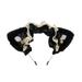 Andoer Fluffy Cat Ears Headdress Lolita Ribbon Headband Cute Hair Ornament Hair Accessory Lace Cat Ears Hairband for Girls and Women