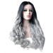 Sexy Women Long Hair Black Gradient Big Wave Long Curly Wigs Rose Net High Temperature Synthetic Cosplay Photography Hair