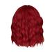 KAGAYD High Temperature Silk Wig European And American Style Red Bob Head Ladies Short Curly Wig Suitable For Parties Festivals 35cm/14in