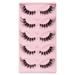 Trayknick Natural Looking False Eyelashes 3d Effect Fake Eyelashes 5 Pairs Cat Eye Lashes Natural 3d Effect Easy to Use Charming Dense Curly Simulated Makeup