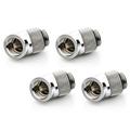 Bitspower G1/4 Male to Female Extender Fitting 45 Degree Rotary Silver Shining 4-pack