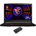 MSI GF63 12VE-066US Gaming Laptop (Intel i7-12650H 10-Core 15.6in 144 Hz Full HD (1920x1080) GeForce RTX 4050 32GB RAM 2TB PCIe SSD Backlit KB Wifi USB 3.2 HDMI Win 11 Pro) with DV4K Dock